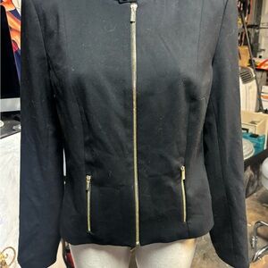 Calvin Klein Black Blazer with Gold Accents